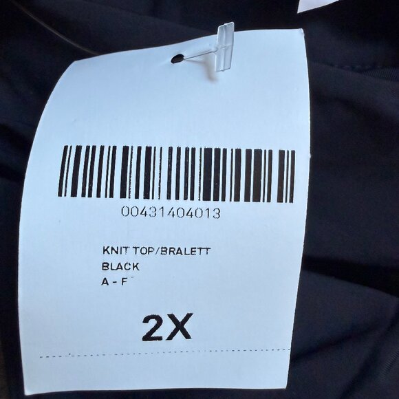 NWT Forever 21+ Bralette Stretch Ruched Bikini Bandeau Bra Top Black Plus Sz 2X - Picture 10 of 12